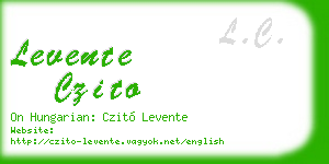 levente czito business card
