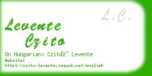 levente czito business card